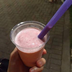 batido de coco + fresa