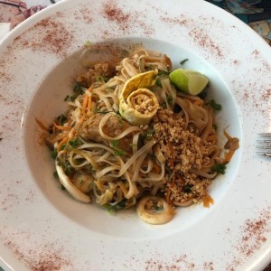 Phad Thais de mariscos