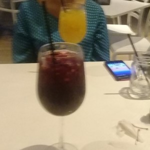 sangrias de tinto y mango