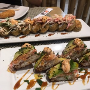 Pizza de Salmon ? y Dragon Roll