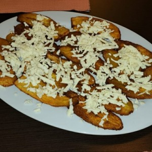 Tajadas de platano con queso