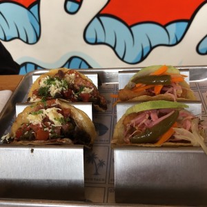 tacos hongos y pescado