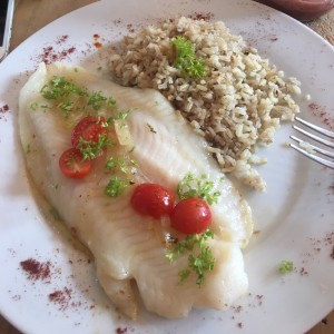 Arroz integral con pescado 