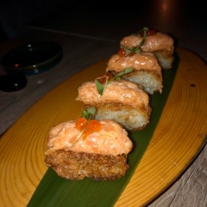 Salmon crispy rice