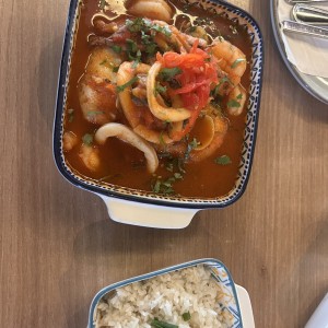 Sudado de Pescado y Mariscos