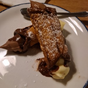 canolli de Nutella y crema pastelera