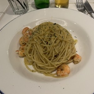 Spaguetti al Oleo Gamberhi