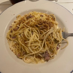 Spaghetti Alfredo e Prosciutto