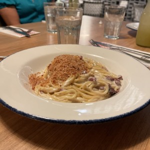 Spaghetti Alfredo e Prosciutto