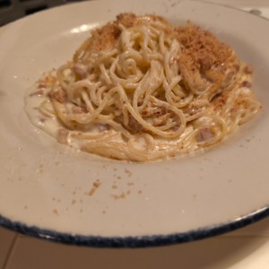 Spaghetti Alfredo e Prosciutto