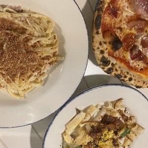 Spaghetti Alfredo e Prosciutto