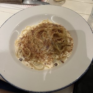 Spaghetti Alfredo e Prosciutto