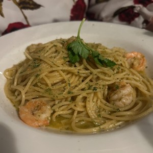 Fetuccini Aglio, Olio E Gamberetti