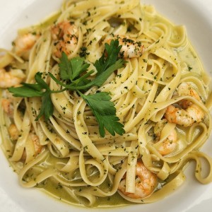 Fetuccini Aglio, Olio E Gamberetti