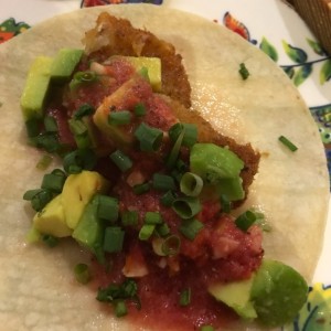 Taco de queso frito