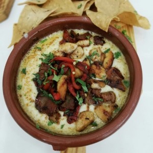 fundido de pollo y tocino