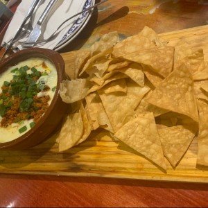 fundido de queso con chorizo