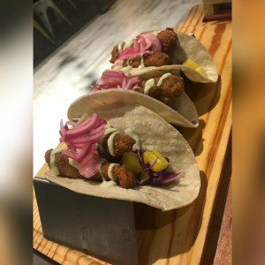 Tacos de pescado.