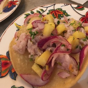 tostada de ceviche