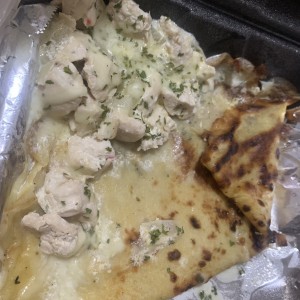 Blini de pollo stroganoff 