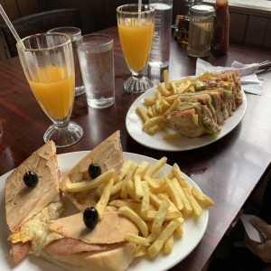 Club Sandwich, Cubano, Jugo de Naranja