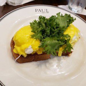 Huevos benedictinos con Langosta y Aguacate 