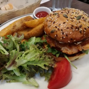 hamburguesa de salmon