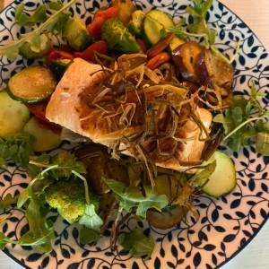 Salmon con vegetales