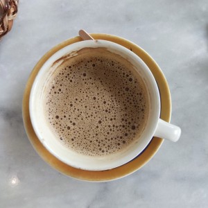 Capuccino con leche de almendras 