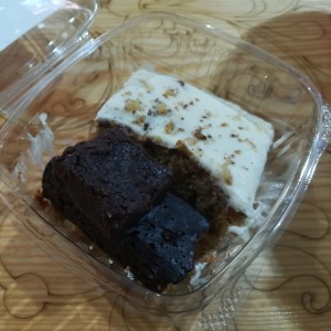 Vegan brownies y Carrot cake