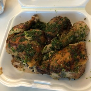 Pollo asado con chimichurri 