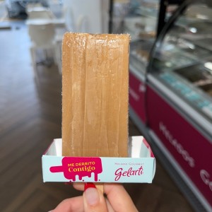 Paleta de dulce de leche