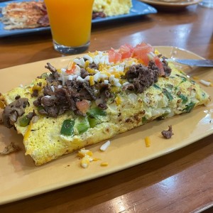 Steak omelette