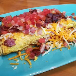 Omelette con bacon 