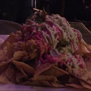 nachos con pollo