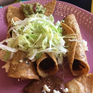 Tacos fritos de pollo 