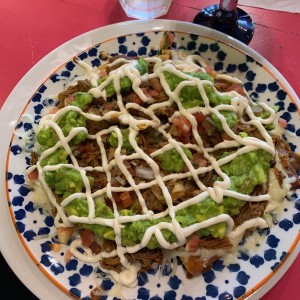 nachos especial de carne mechada