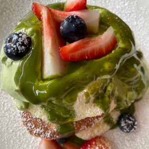 fluffy pancake matcha