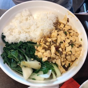 Mapo Tofu with Chile Sauce and Rice