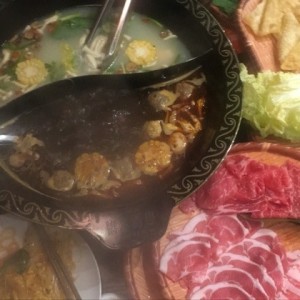 Sopas bases para prepar el hot pot