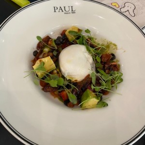 Burrata como entrada. 