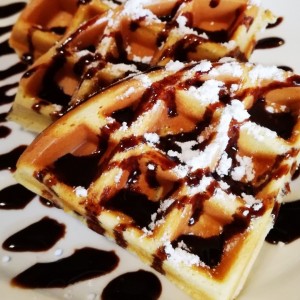 Waffles con chocolate