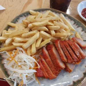 menu lunch: puerco asado