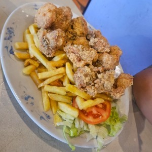 1/2 pollo frito