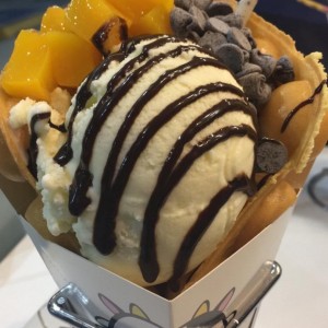 egg waffle gelato