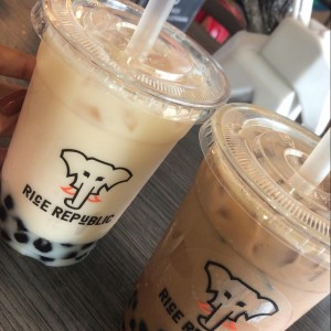 bubble tea de mocha y de almendra