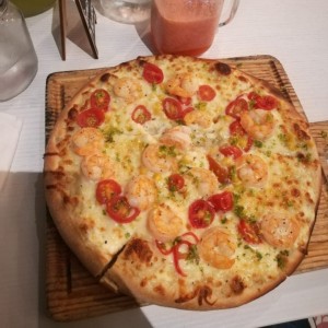 Pizza de camarones