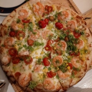 Pizza con Camarones