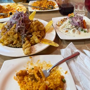 arroz de marisco y jalea de marisco