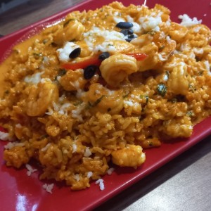 Arroz con Camarones Rico Sabor